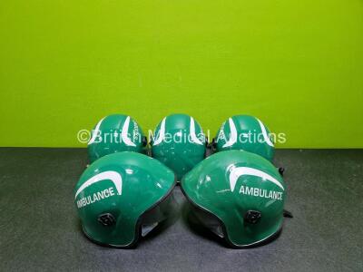 5 x Ambulance Safety Helmets