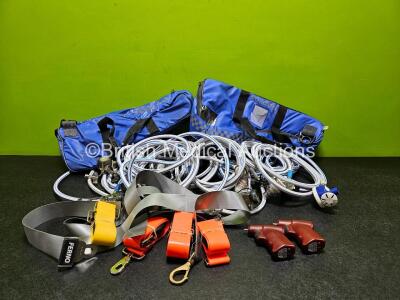 Job Lot Including Entonox Hoses with 2 x Cases, 4 x Safety Straps and 2 x Vidacare EZ-10 G3 Power Drivers