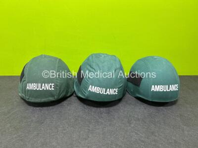 3 x Engineering Armour Ambulance Helmets