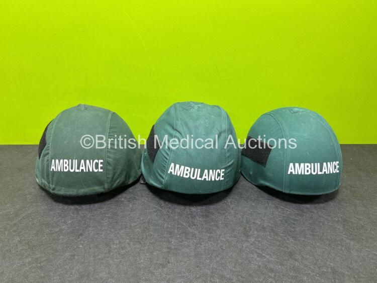 3 x Engineering Armour Ambulance Helmets