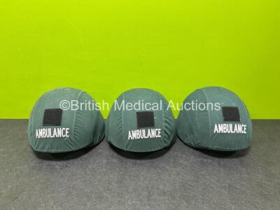 3 x Engineering Armour Ambulance Helmets