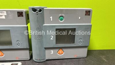 Job Lot Including 3 x Forerunner Heartstream Defibrillators and 1 x Laerdal Heartstart FR Defibrillator (All Untested Due to Missing Battery) - 4