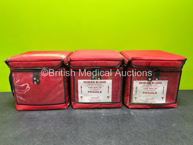 3 x Human Blood Urgent Delivery Boxes