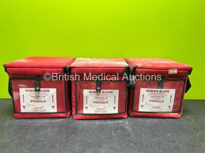 3 x Human Blood Urgent Delivery Boxes