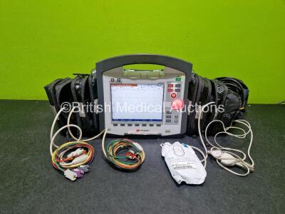 GS Corpuls3 Slim Defibrillator Ref : 04301 (Powers Up) with Corpuls Patient Box Ref : 04200 (Powers Up) with Pacer, Oximetry, ECG-D, ECG-M, CO2, CPR, NIBP and Printer Options with 4 and 6 Lead ECG Leads, CPR Cable, CO2 Cable, Corpuls Display Unit Ref 041