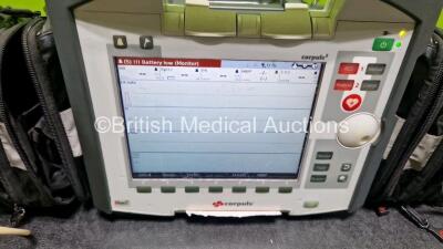 GS Corpuls3 Slim Defibrillator Ref : 04301 (Powers Up) with Corpuls Patient Box Ref : 04200 (Powers Up) with Pacer, Oximetry, ECG-D, ECG-M, CO2, CPR, NIBP and Printer Options with 4 and 6 Lead ECG Leads, CPR Cable, CO2 Cable, Corpuls Display Unit Ref 041 - 4