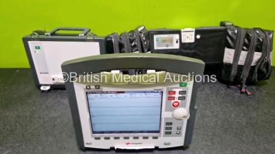 GS Corpuls3 Slim Defibrillator Ref : 04301 (Powers Up) with Corpuls Patient Box Ref : 04200 (Powers Up) with Pacer, Oximetry, ECG-D, ECG-M, CO2, CPR, NIBP and Printer Options with 4 and 6 Lead ECG Leads, CPR Cable, CO2 Cable, Corpuls Display Unit Ref 041 - 7