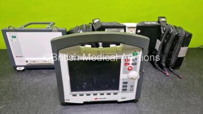 GS Corpuls3 Slim Defibrillator Ref : 04301 (Powers Up) with Corpuls Patient Box Ref : 04200 (Powers Up) with Pacer, Oximetry, ECG-D, ECG-M, CO2, CPR, NIBP and Printer Options with 4 and 6 Lead ECG Leads, CPR Cable, CO2 Cable, Corpuls Display Unit Ref 041 - 7