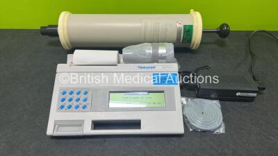 Vitalograph Alpha Spirometer with Power Supply and 3 Liter Calibration Syringe (Powers Up - Missing Printer Cover) *016812*