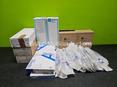 Job Lot of Mixed Medical Consumables Including Sorin Connectors, Welch Allyn Thermometer Covers, Aquacel Extra and Baxter Administration Sets (H)