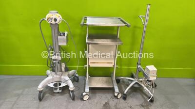 Mixed Lot Including Eschmann ST 80 Trolley system, Positing Arm on Stand and Pressure Regulator on Stand With Accessories *S/N N/A* **G**