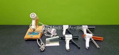 Job Lot Including 1 x Heraeus Kulzer CU-100RLC Light Cure Unit (Powers Up), 2 x Kerr Mixpac Dispensing Guns and 2 x Espe Mixpac Dispensing Guns