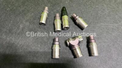 Zimmer Job Lot Including 2 x Zimmer Universal Handpieces ( 308634 / 445747 ) and 7 x Attachments ( 449404 Zimmer Hudson 500 RPM / 442321 Zimmer Hudson 500 RPM / 442316 Hudson Zimmer 500 RPM / 449406 Zimmer Hudson 500 RPM / 449411 Zimmer Hudson 500 RPM / 4 - 3