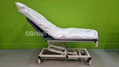 Job Lot Including 1 x Huntleigh Akron Hydraulic Patient Couch (Hydraulics Tested Working and Damaged Cushion - See Photo) and 1 x Anetic Aid Cushion