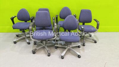 6 x HAG Hydraulic Office Chairs