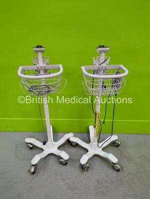 2 x Welch Allyn Stands with Cables