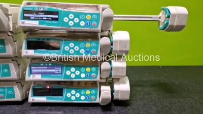 Job Lot Including 4 x B.Braun Infusomat Space Infusion Pumps (All Power Up with Stock Power Supply - Stock Power Supply Not Included and 1 x Faulty Door - See Photos) and 4 x B.Braun Perfusor Space Syringe Pumps (3 x Power Up with Stock Power Supply - Sto - 3