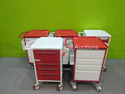 5 x Freeway Medical Mobile Cabinets