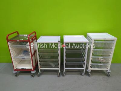 Job Lot of 4 x Various Equipment Trolleys