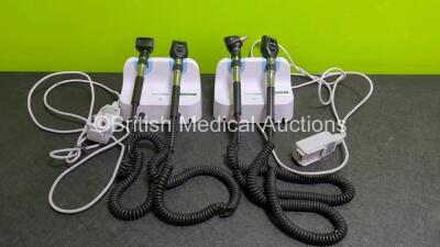 2 x Welch Allyn GS777 Ophthalmoscope and Otoscope Wall Transformers (Powers Up)