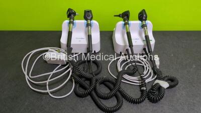 2 x Welch Allyn GS777 Ophthalmoscope and Otoscope Wall Transformers (1 x Powers Up and 1 x Power Test Not Done Due to Damage Lead See Pictures)