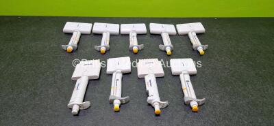 9 x Various Eppendorf Research Multichannel Pipettes (2 x Damaged Casings - See Photo) *18834* *05/03*