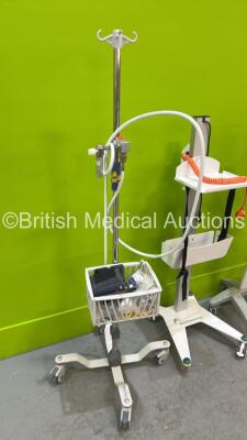 Mixed Lot Including 2 x Blood Pressure Meters on Stands, 1 x Datascope Duo VItal Signs Monitor on Stand (Powers Up), 1 x Parity Medical Stand (Missing Wheel) and 1 x Fisher and Paykel Humidifier Stand *S/N 301690 / 1006302 / 2014* **A/N (8004) 50552135101 - 6