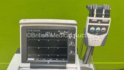 GE MAC5500 ECG Machine with 10-Lead ECG Lead on Stand (Powers Up) *S/N SCD06032203PA* - 3