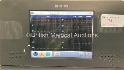 Philips PageWriter TC20 ECG Machine *Mfd 2016* with ECG Lead (Powers Up with Damaged Casing - See Photo) on Stand *CN31608879* - 3