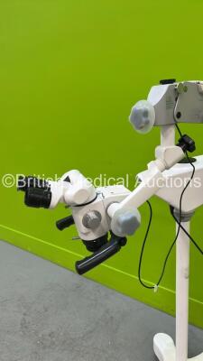 Alltion Microscope with Binoculars, 2 x Eyepieces (Damaged) Lens and Light Source Cable on Stand (No Power) *S/N NA* **A/N 10100401788* - 7