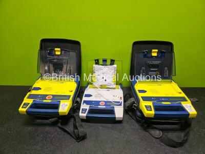 3 x Cardiac Science Powerheart AED G3 Automated External Defibrillators (All Untested Due to No Battery)