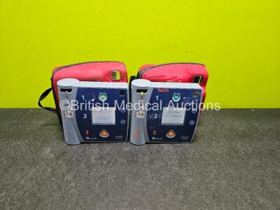 2 x Laerdal FR2+ Defibrillators (Both Power Up) In Case with 2 x LiMNO2 Batteries *Install Before - 2029 / 2025*