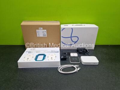 Current Healthcare Ref 1301-UK Wearable Vital Signs Monitor (Like New in Box) with 2 x Wearables Devices, 1 x Home Hub, 1 x Cradle, 1 x Charger, 1 x Small / Medium / Large / Extra Large Strap, 1 x Strap Sizing Guide, 1 x Ethernet Cable and Manual