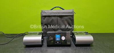 Job Lot Including 1 x ResMed Airsense 10 Autoset CPAP Unit (Powers Up) with 1 x Power Supply in Carry Bag and 2 x ResMed S9 Autoset CPAP Units with 2 x Power Supplies *SN 23101014116 / 23132550364 / 23181386151*