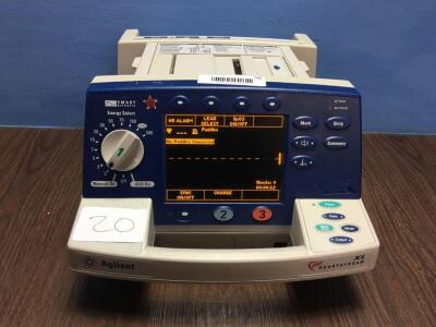 Agilent HeartStream XL Smart Biphasic Defibrillator with Pacer,ECG,SpO2,Printer Options and Battery (Powers Up)