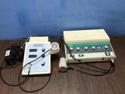 Job Lot Including 1 x Shrewsbury Ultrasound 2 Model SM3072 Dual Frequency Ultrasound Therapy Unit with 1 x AC Power Supply and 1 x Transducer / Probe