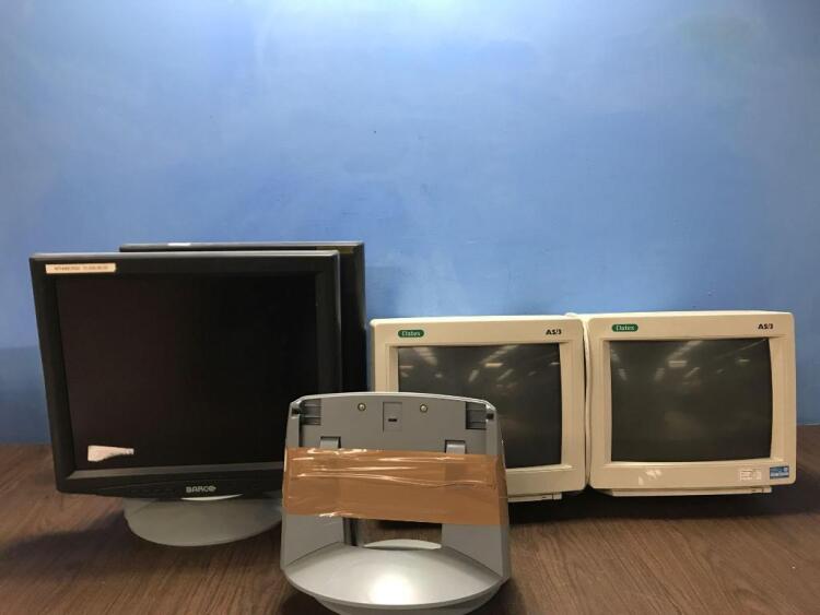 Job Lot of Monitors Including 2 x Datex AS/3 Monitors and 2 x Barco K9300211 Monitors with 2 x Spare Monitor Brackets