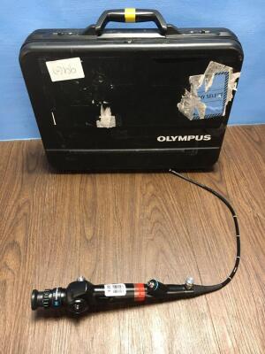Olympus CYF-5 Cystoscope in Case *S/N W804630* **Mfd 2008** Engineer's Report - Optical System Badley Obstructed by Fluid Stain - Unable to Check for