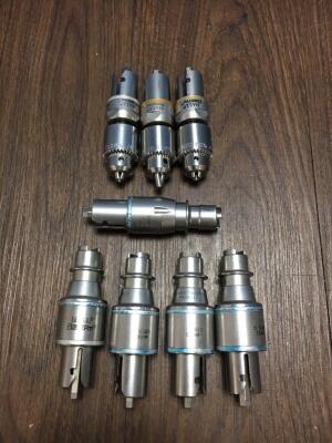 4 x Hall PowerPro 5:1 Reamer Zimmer/ Hudson PRO6047 Attachments, 1 x Hall PowerPro Zimmer Hudson Drill Pro2046 Attachment and 3 x Hall PowerPro 6.5mm