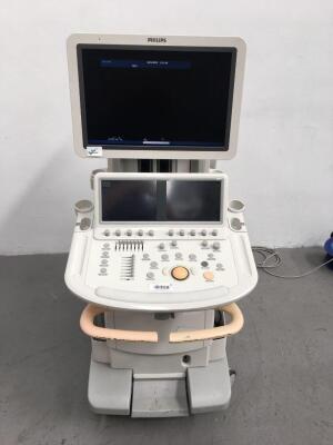 Philips iE33 Flat Screen Ultrasound Scanner Software Version 6.3.3.145 Service Hardware Rev E.2 with Sony Digital Graphic Printer UP-D897 and Mitsubis