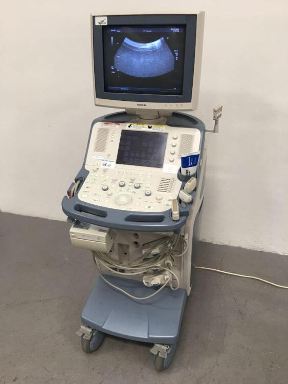 Toshiba Xario SSA-660A Ultrasound Scanner with 3 x Transducers/Probes (1 x PVT-375BT * Mfd Feb 2011 *, 1 x PLT-704AT and 1 x PLT-1204AT * Mfd Feb 2012