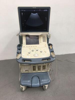 Toshiba Aplio XG iStyle SSA-790A Flat Screen Ultrasound Scanner with 3 x Transducers/Probes (1 x PVT-674BT * Mfd March 2007 *, 1 x PVT-375BT * Mfd Feb