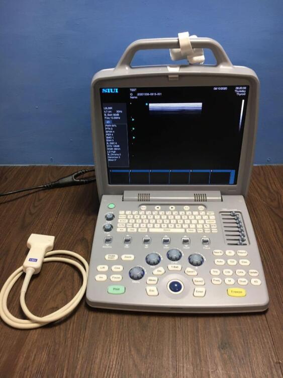 Siui Apogee 1200 Touch Digital Color Doppler Ultrasound Imaging System with Transducer / Probe L8L38K *Mfd 2014-04* (Powers Up) *SN 079141132070*