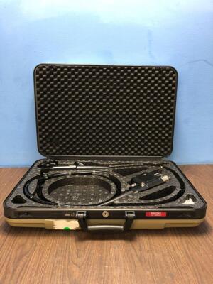 Pentax EC-3885LK Video Colonoscope in Carry Case - Engineer's Report : Optics -Untested Due to No Processor, Angulation- Small Break Needs Service, In