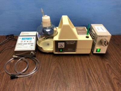 1 x ZM Endo-Leak Tester, 1 x Olympus Keymed SSU-2 Aspirator and 1 x Olympus MU-1 Leak Tester (All Power Up)