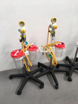 4 x EasyVac Regulators on Stands with 3 x Suction Cups and 3 x Hoses - 2