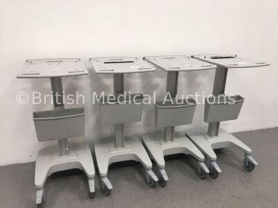 4 x GE MAC 1600 ECG Trolleys