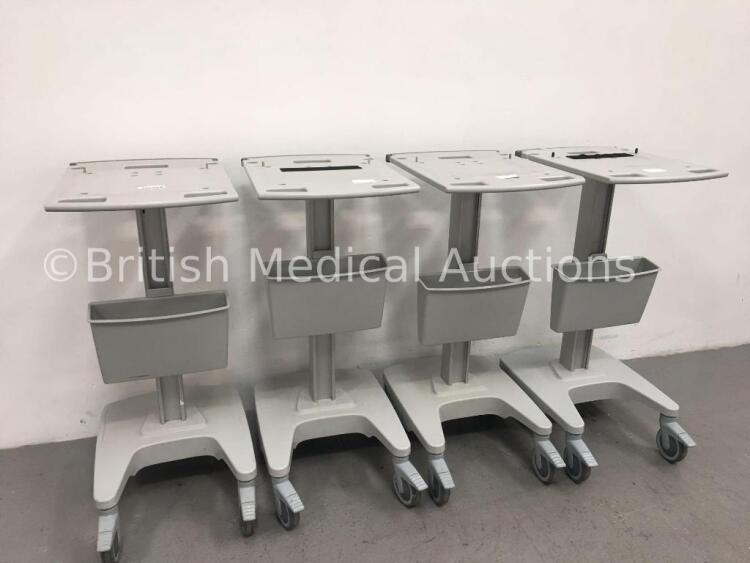 4 x GE MAC 1600 ECG Trolleys