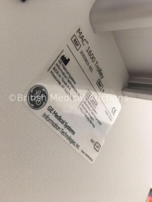 4 x GE MAC 1600 ECG Trolleys - 3