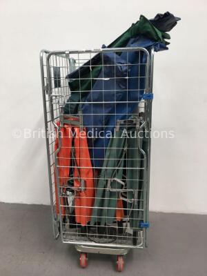 Mixed Cage of Traction Splints,Stretcher Mattresses and Fold Out Stretchers (Cage Not Included)
